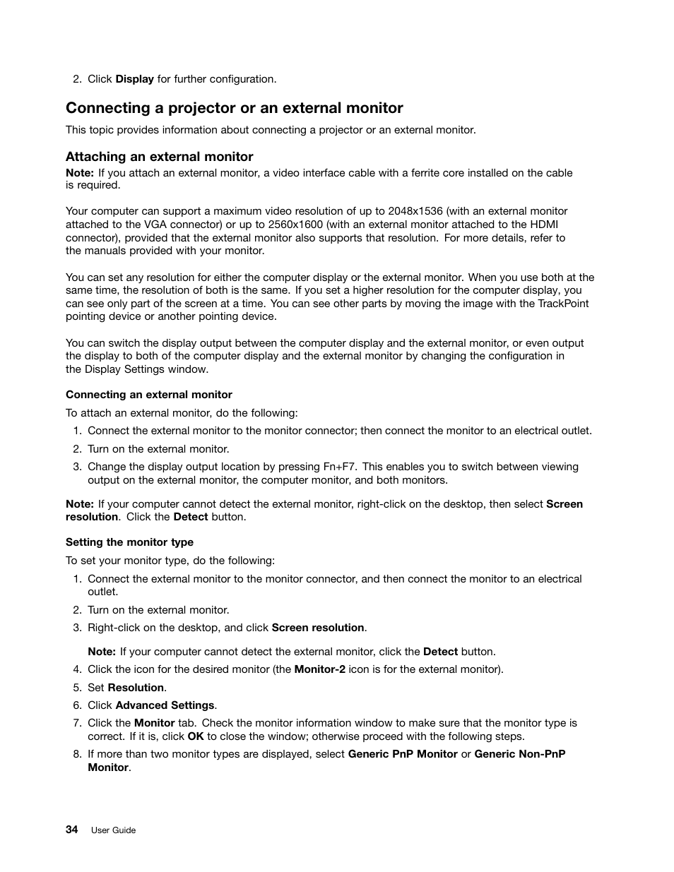 Connecting a projector or an external monitor | Lenovo ThinkPad X140e User Manual | Page 50 / 156