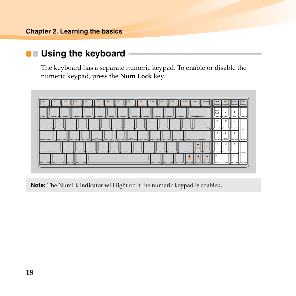 Using the keyboard | Lenovo IdeaPad U550 User Manual | Page 32 / 144