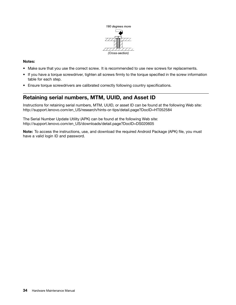 Retaining serial numbers, mtm, uuid, and asset id | Lenovo ThinkPad Tablet User Manual | Page 40 / 72