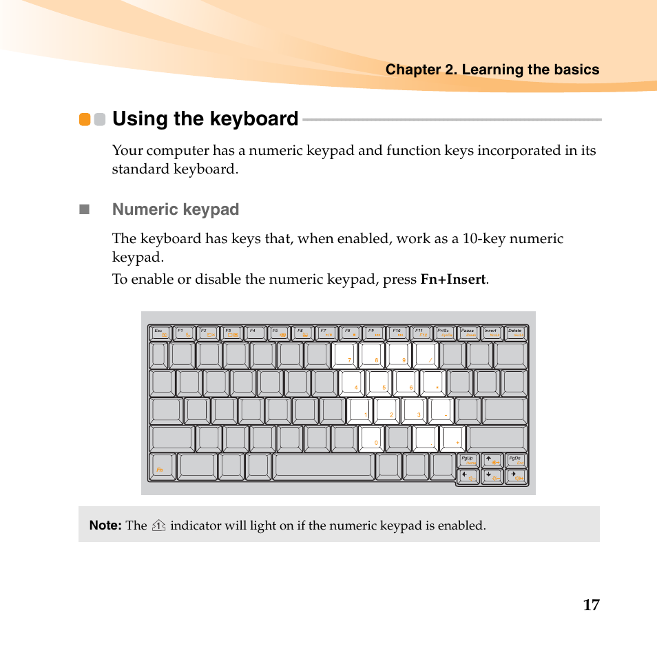 Using the keyboard | Lenovo IdeaPad S10-3t User Manual | Page 31 / 150