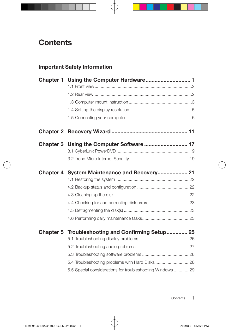 Lenovo IdeaCentre Q110 User Manual | Page 4 / 35