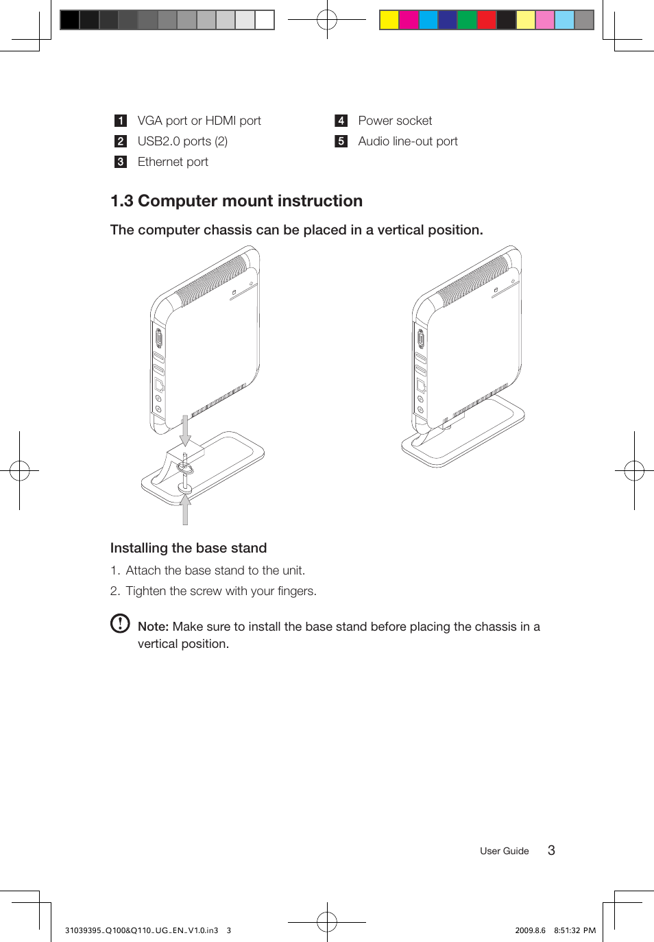 3 computer mount instruction | Lenovo IdeaCentre Q110 User Manual | Page 8 / 35