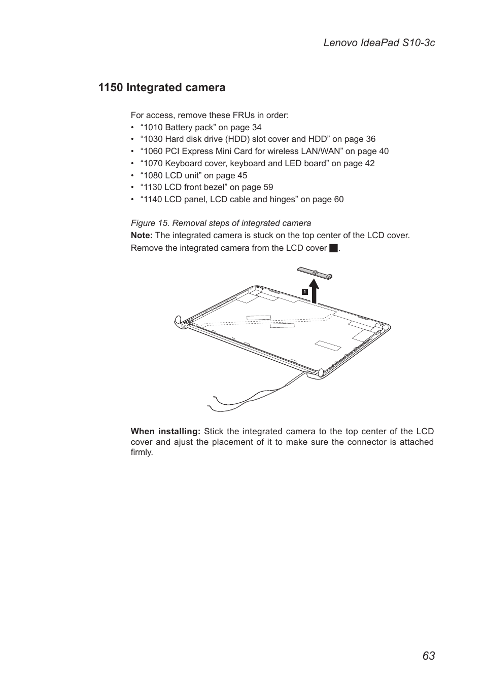 1150 integrated camera | Lenovo IdeaPad S10-3c User Manual | Page 67 / 88