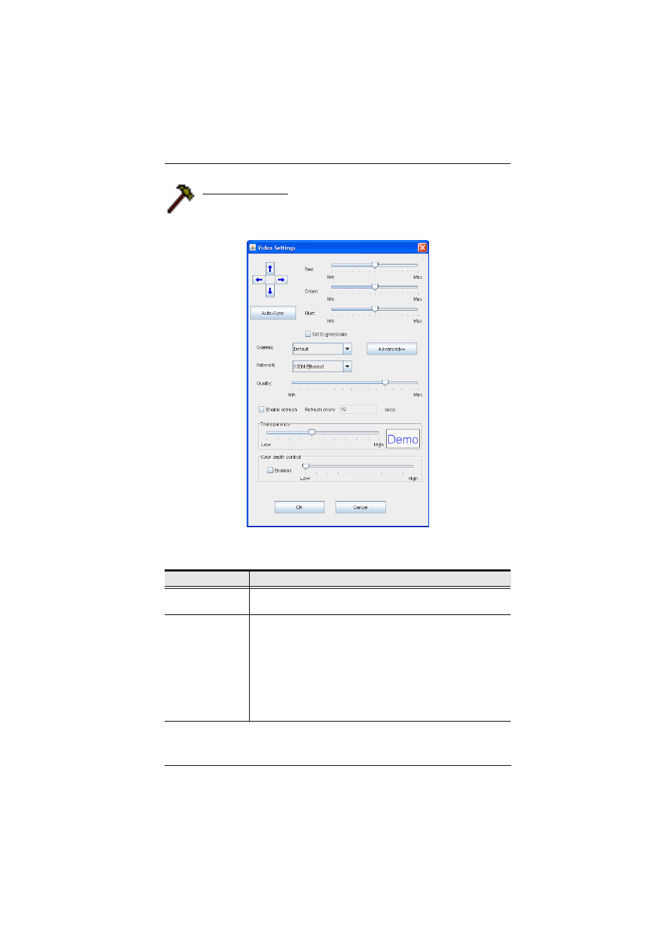 Video settings | ATEN ALTUSCN KH1516I User Manual | Page 105 / 172