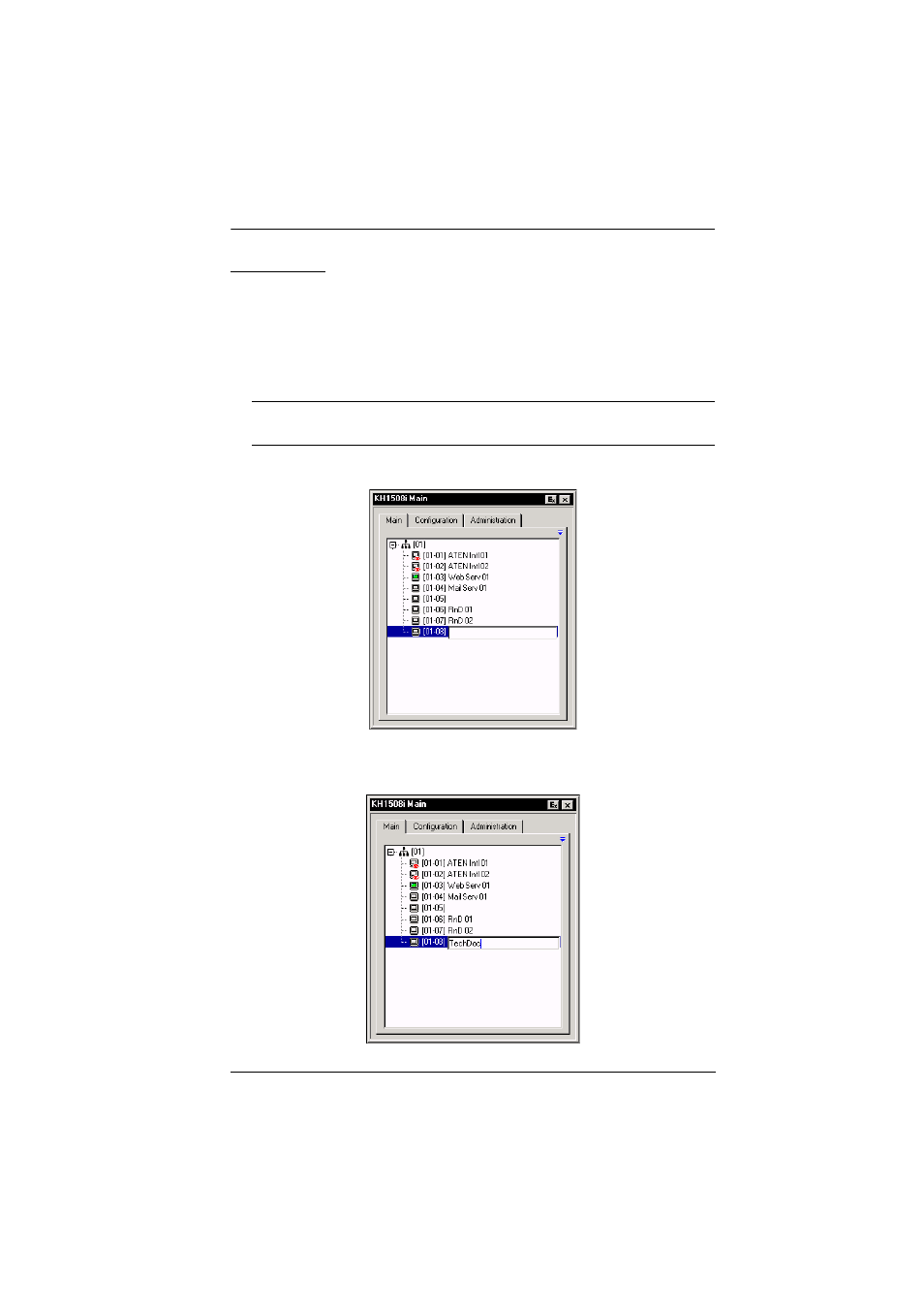 Port names | ATEN ALTUSCN KH1516I User Manual | Page 117 / 172