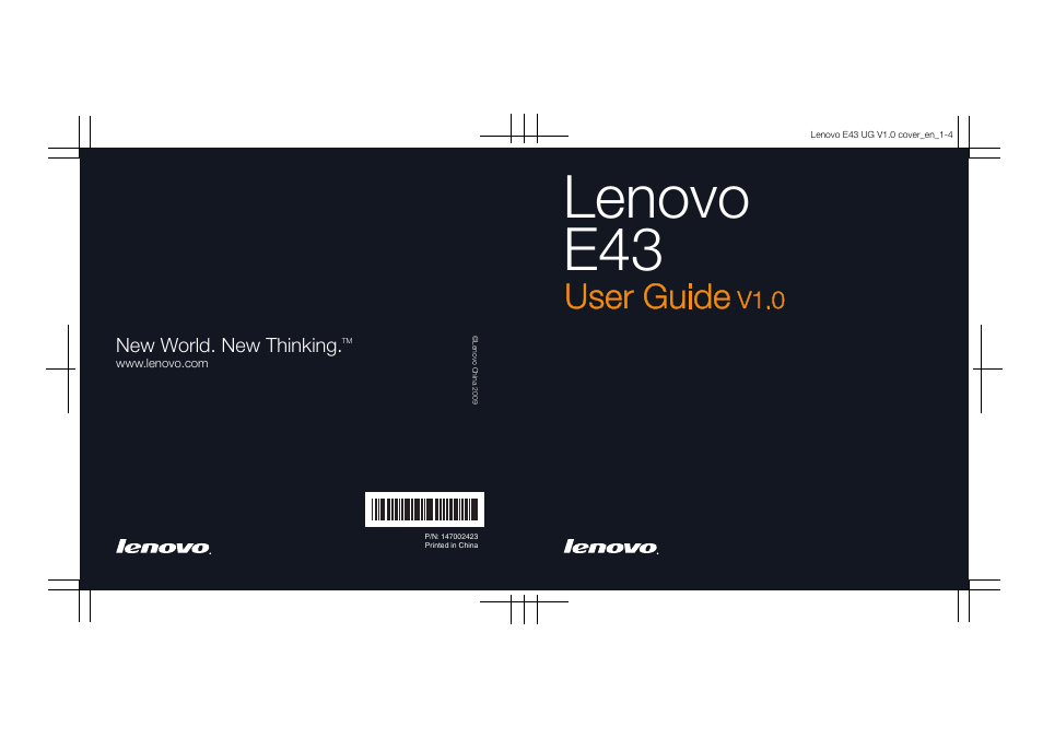 Lenovo E43 Notebook User Manual | 142 pages