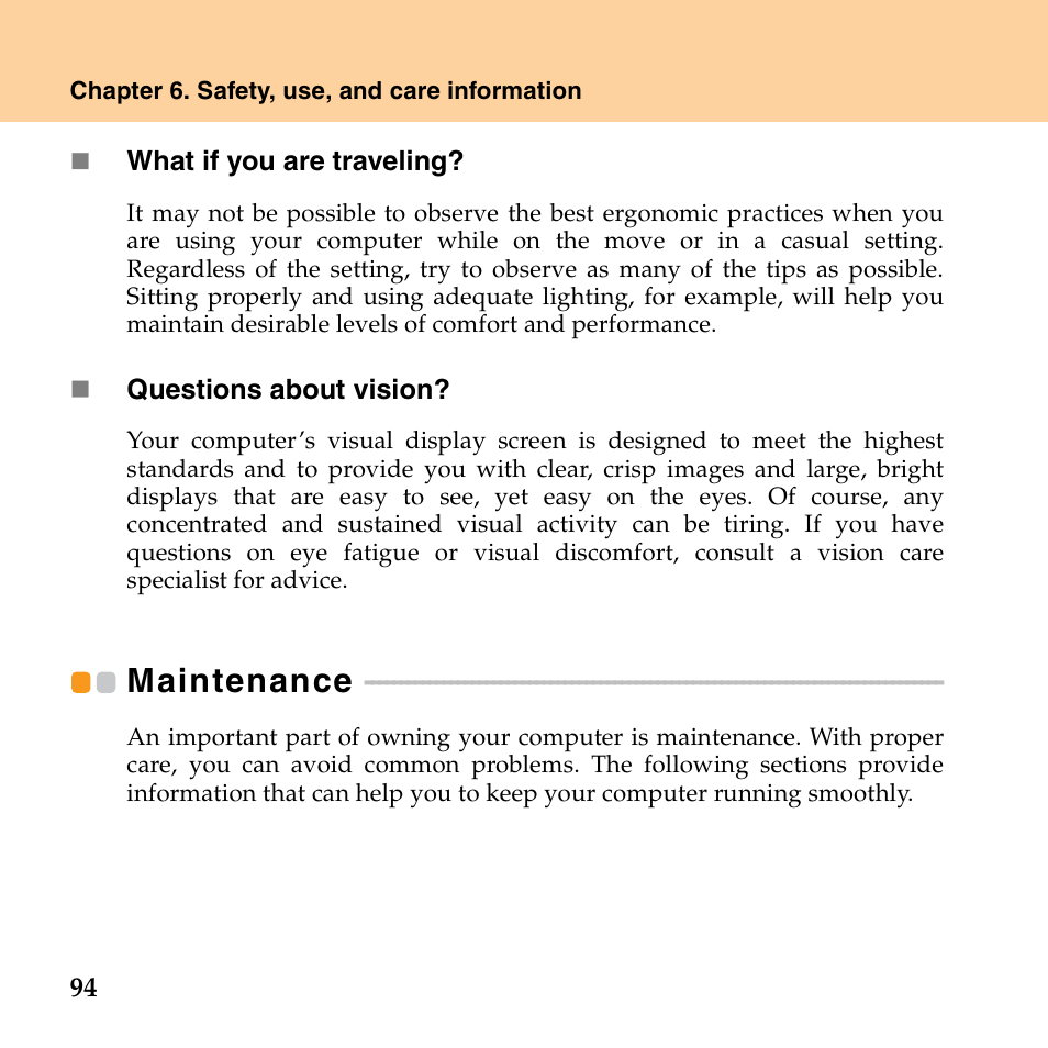 Maintenance | Lenovo E43 Notebook User Manual | Page 100 / 142
