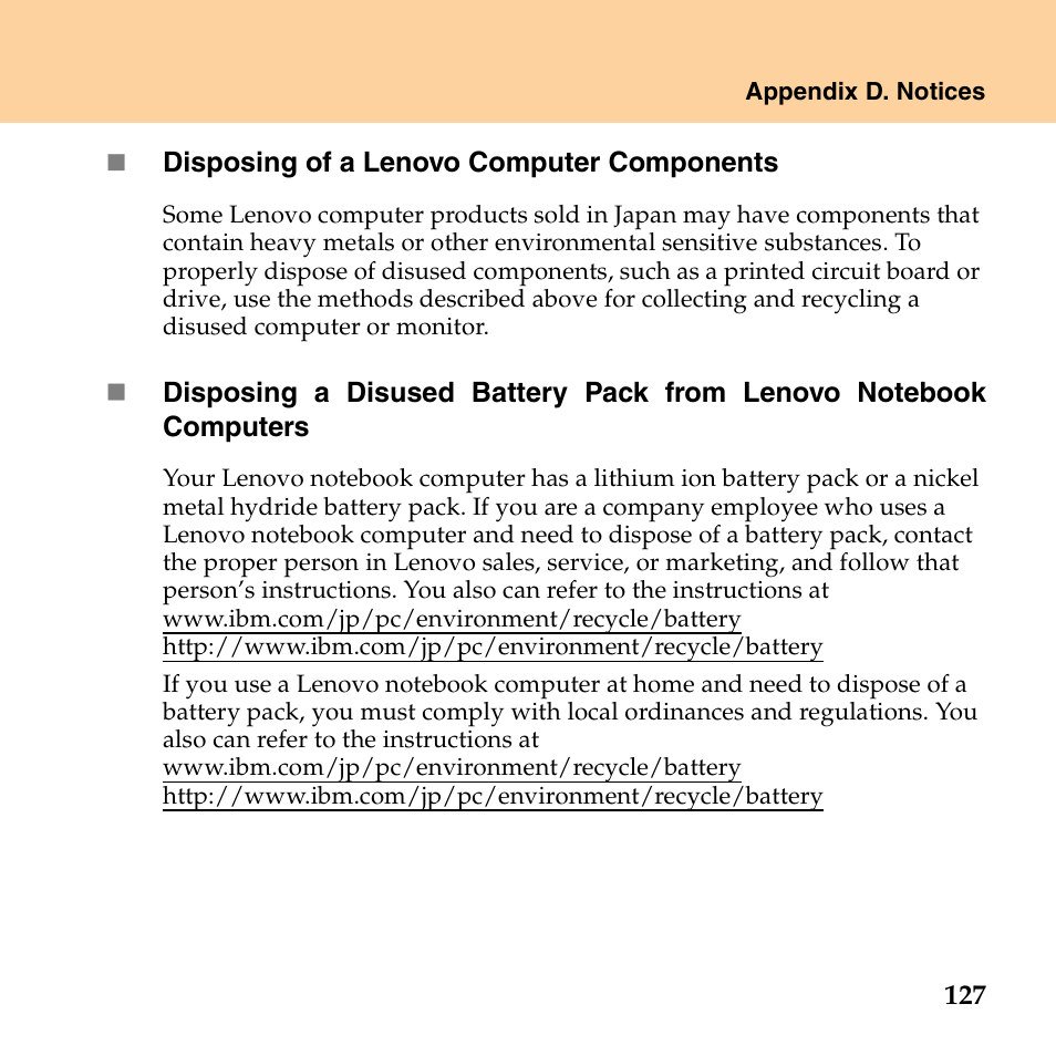 Lenovo E43 Notebook User Manual | Page 133 / 142
