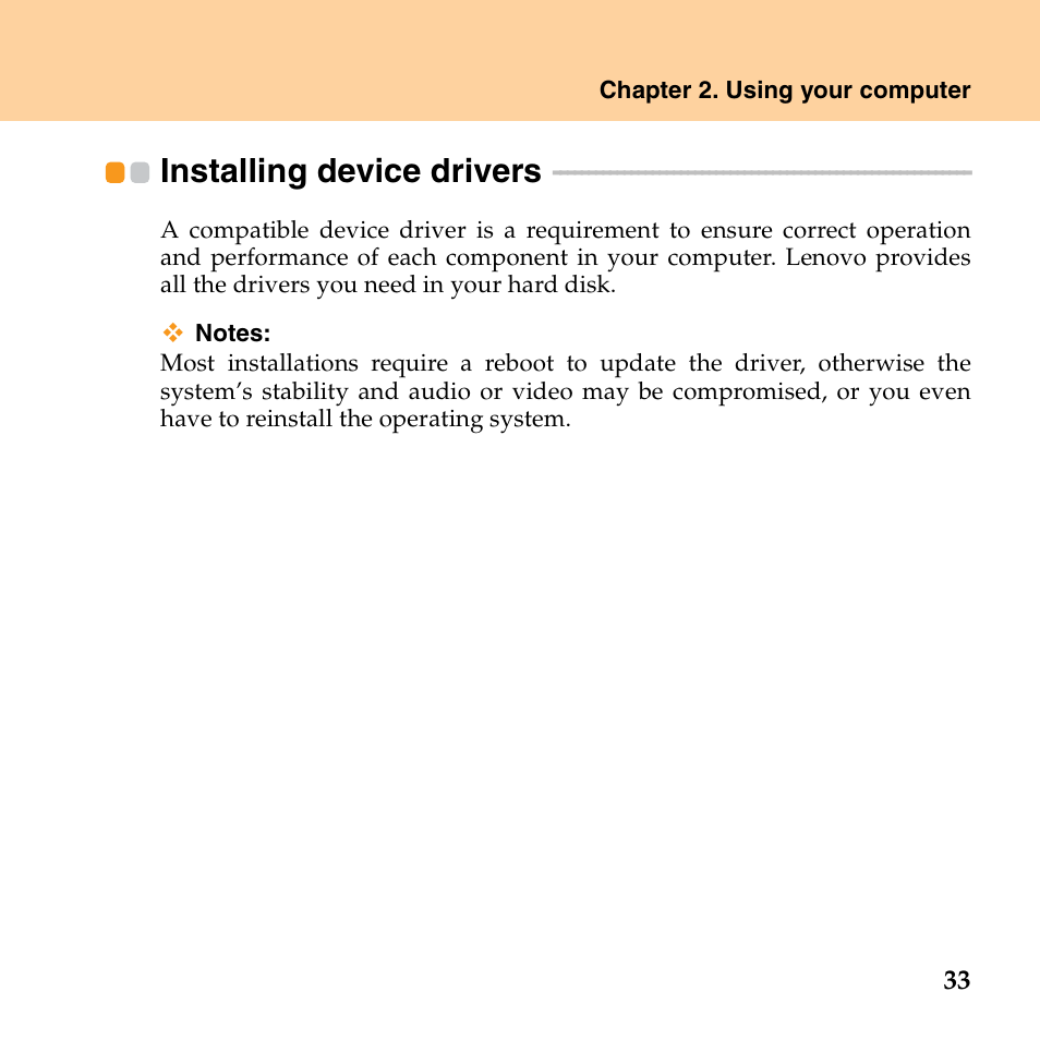 Installing device drivers | Lenovo E43 Notebook User Manual | Page 39 / 142
