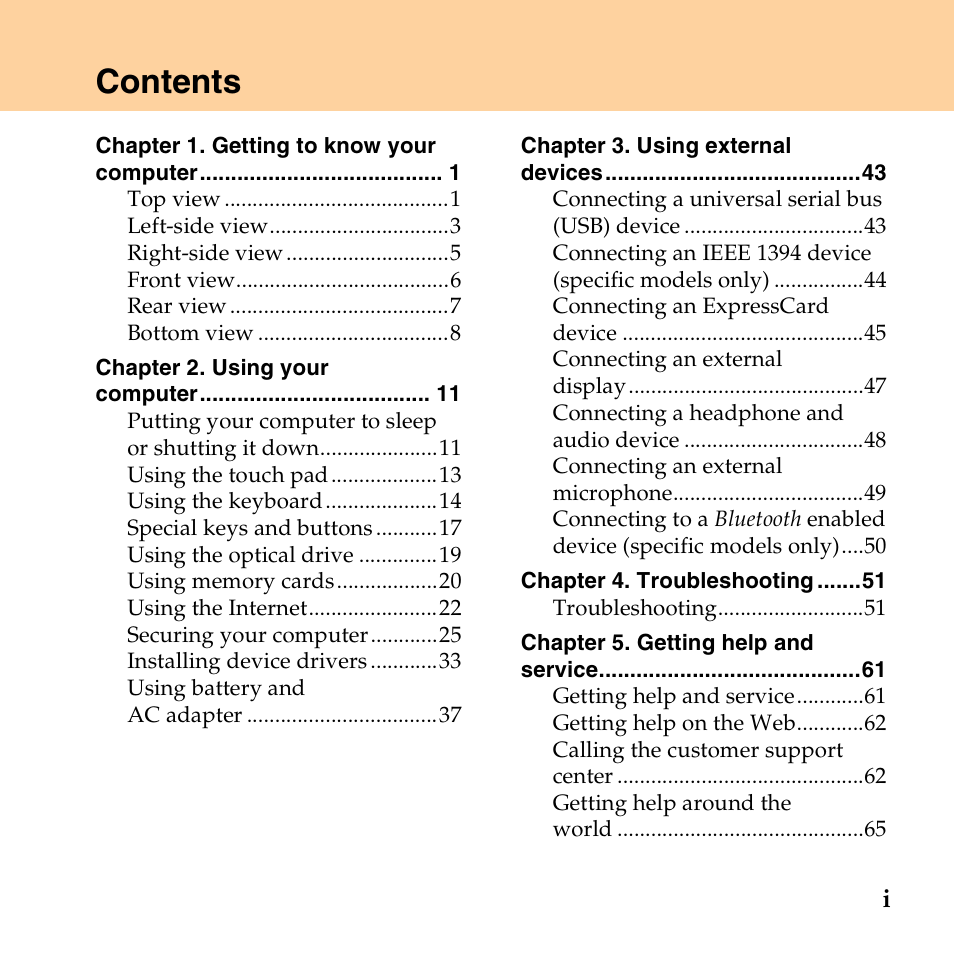 Lenovo E43 Notebook User Manual | Page 5 / 142