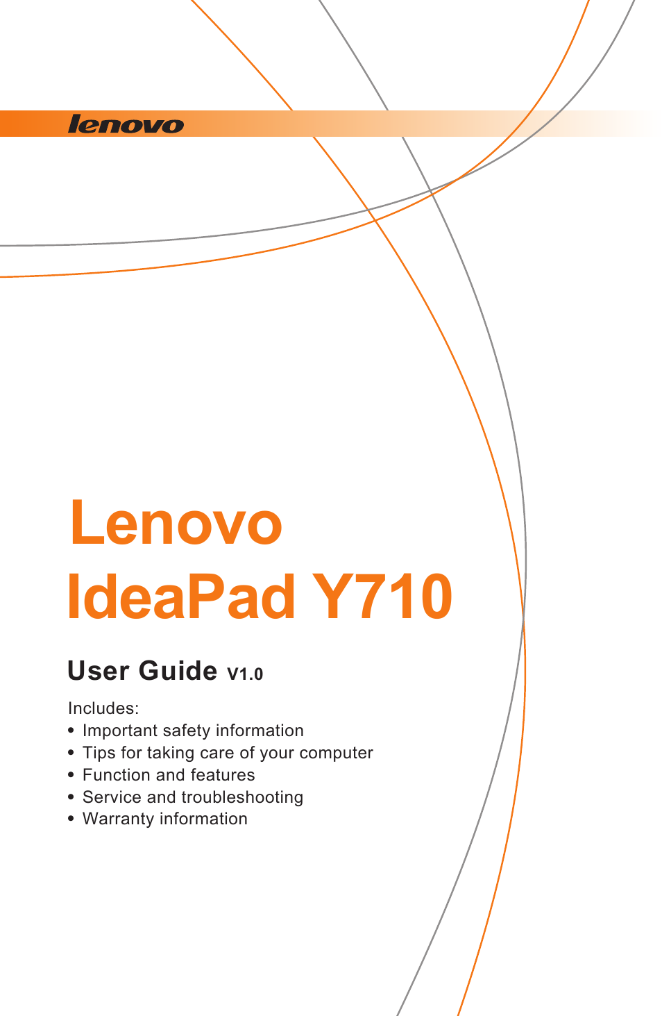 Lenovo IdeaPad Y710 User Manual | 102 pages