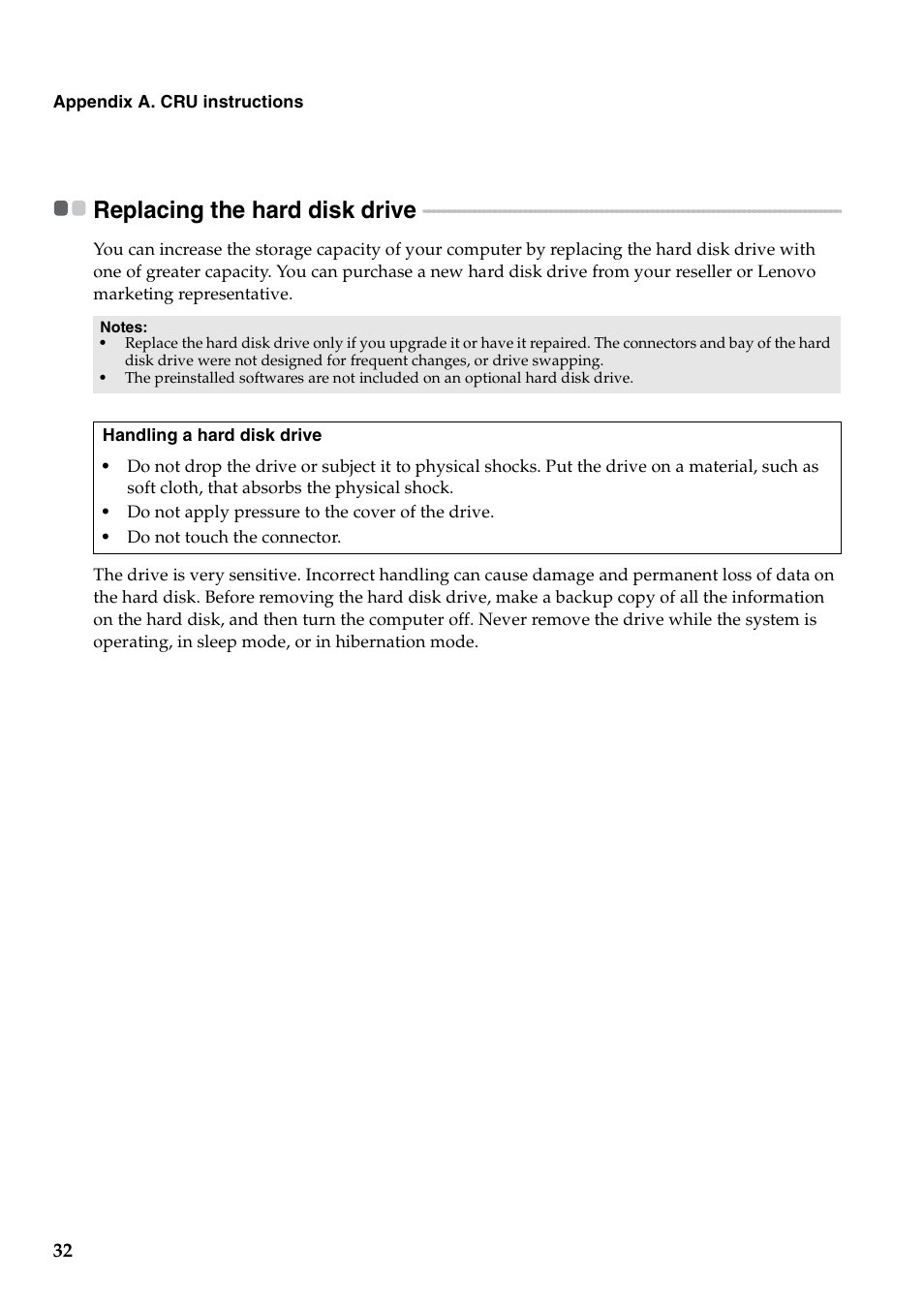 Replacing the hard disk drive | Lenovo B560 Notebook User Manual | Page 36 / 60