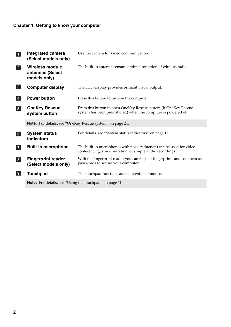 Lenovo B560 Notebook User Manual | Page 6 / 60