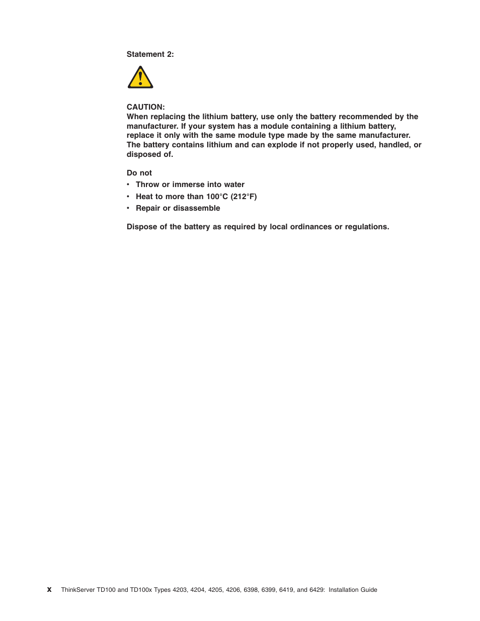 Lenovo ThinkServer TD100x User Manual | Page 12 / 124