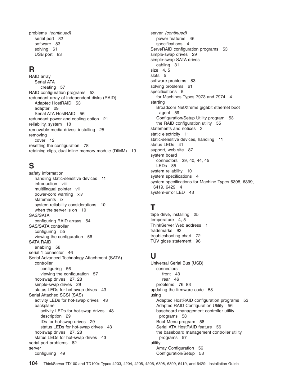 Lenovo ThinkServer TD100x User Manual | Page 120 / 124