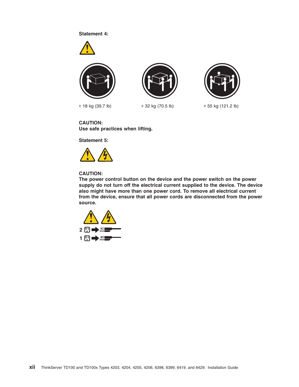 Lenovo ThinkServer TD100x User Manual | Page 14 / 124