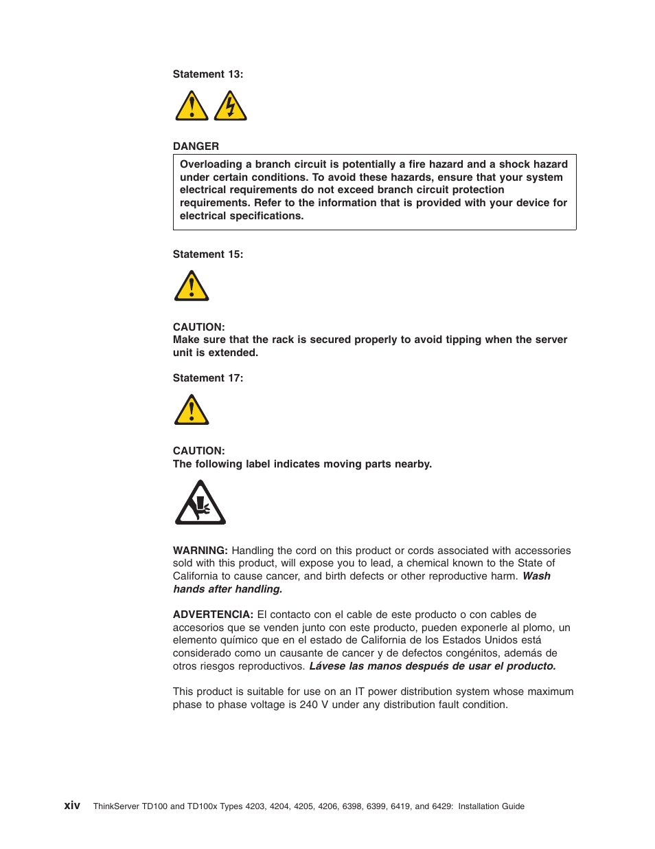 Lenovo ThinkServer TD100x User Manual | Page 16 / 124