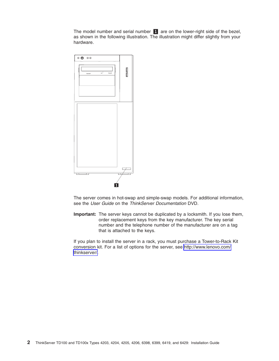 Lenovo ThinkServer TD100x User Manual | Page 18 / 124