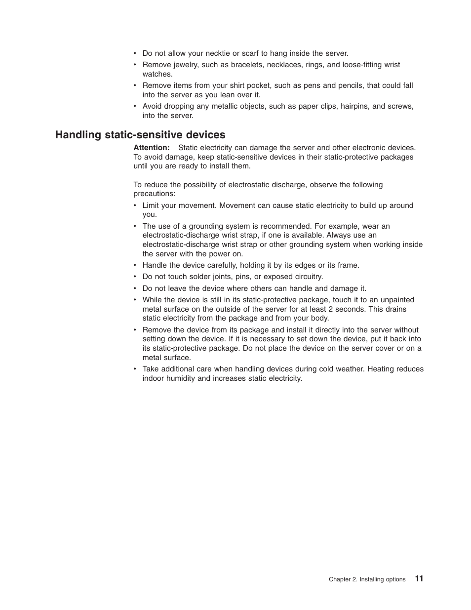 Handling static-sensitive devices, Handling, Static-sensitive | Devices | Lenovo ThinkServer TD100x User Manual | Page 27 / 124