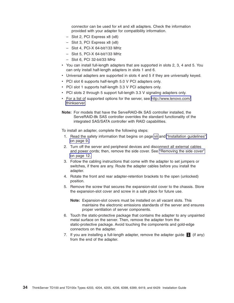 Lenovo ThinkServer TD100x User Manual | Page 50 / 124