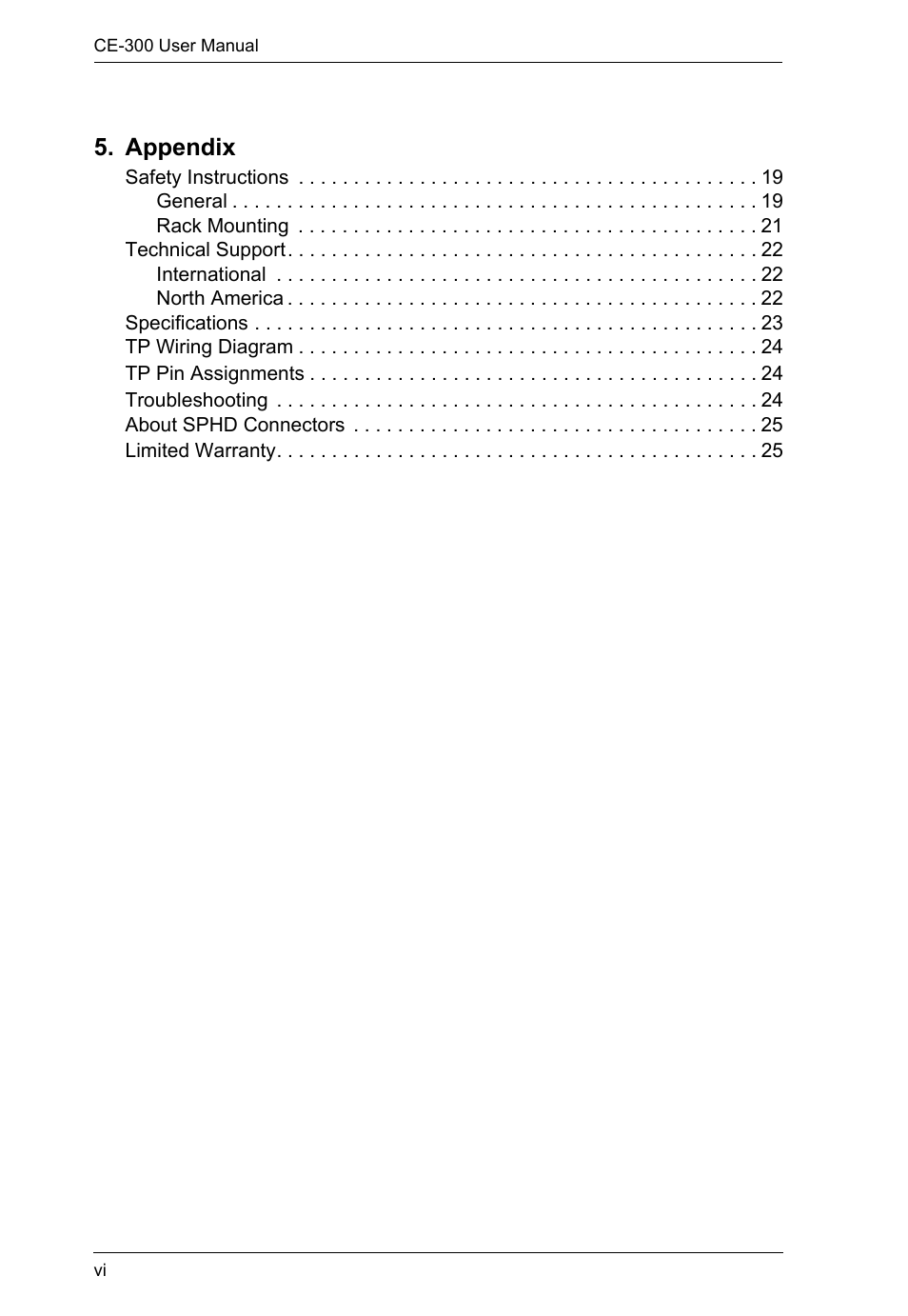 Appendix | ATEN CE-300 User Manual | Page 6 / 33