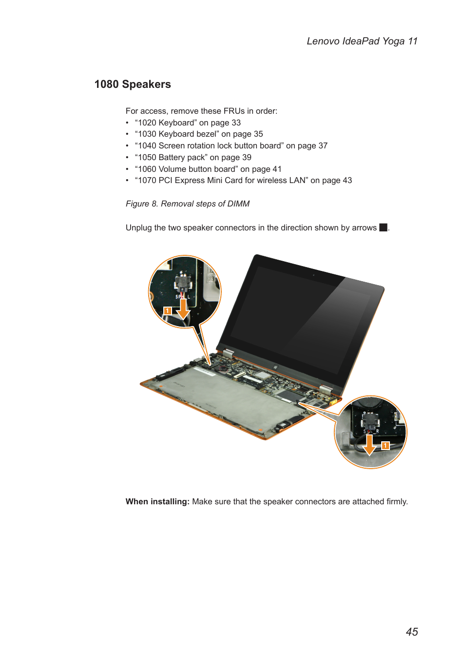 1080 speakers | Lenovo Yoga 11 Notebook IdeaPad User Manual | Page 49 / 68