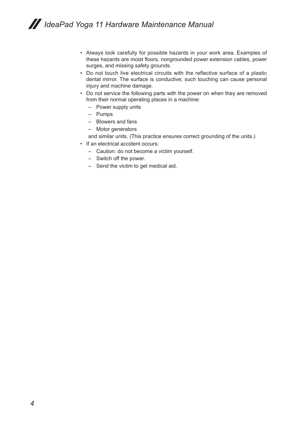 Ideapad yoga 11 hardware maintenance manual | Lenovo Yoga 11 Notebook IdeaPad User Manual | Page 8 / 68