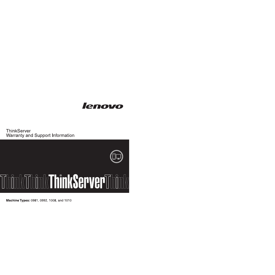 Lenovo ThinkServer TS200v User Manual | 26 pages