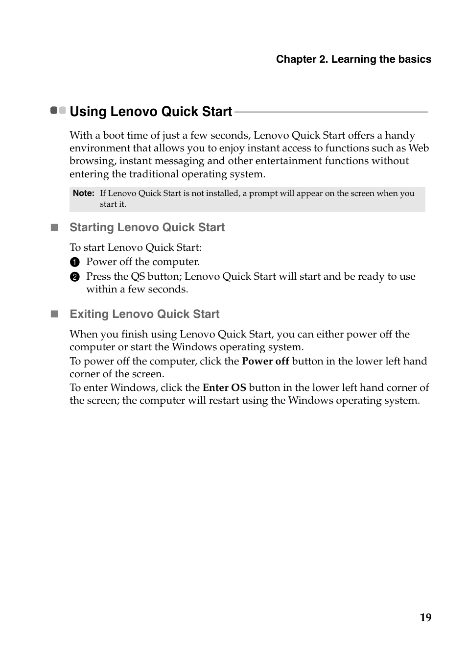 Using lenovo quick start | Lenovo IdeaPad S110 User Manual | Page 23 / 41