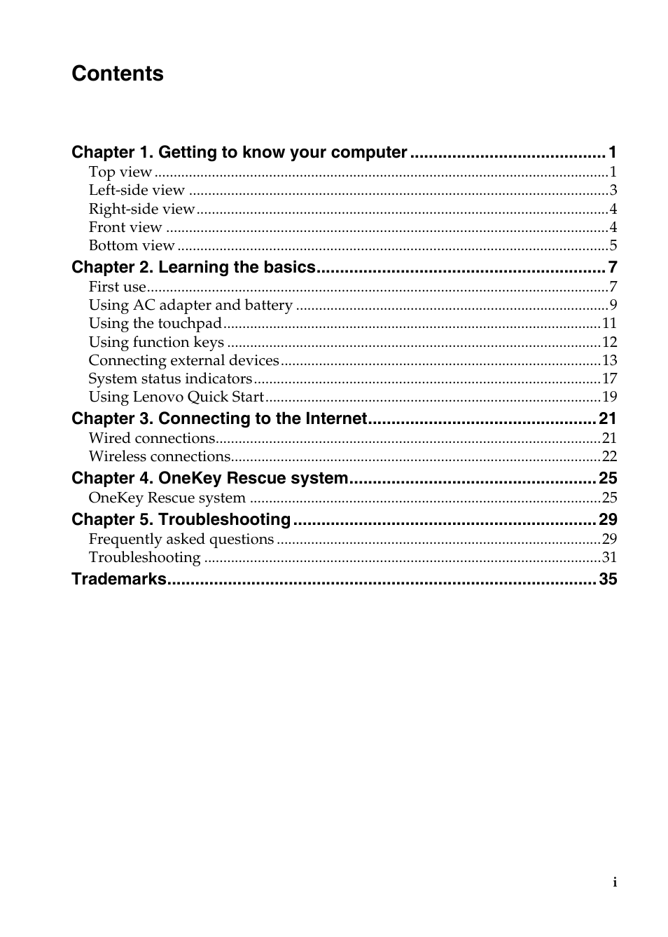 Lenovo IdeaPad S110 User Manual | Page 3 / 41