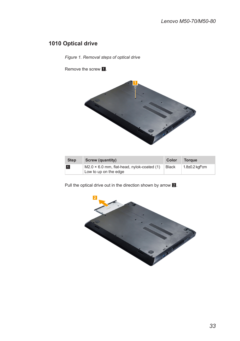 1010 optical drive | Lenovo M50-70 Notebook User Manual | Page 37 / 89