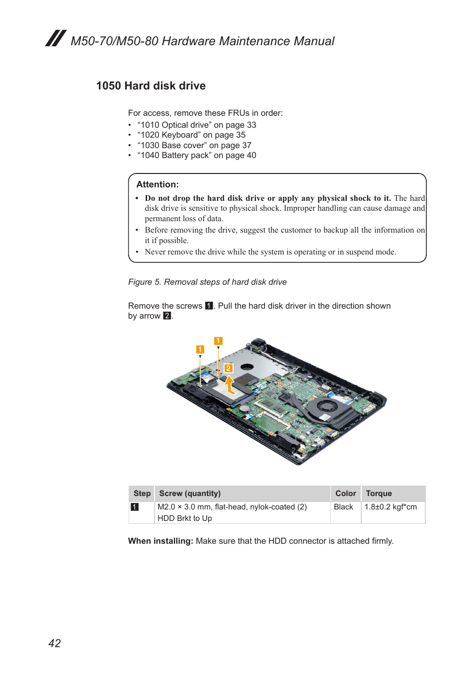 1050 hard disk drive | Lenovo M50-70 Notebook User Manual | Page 46 / 89