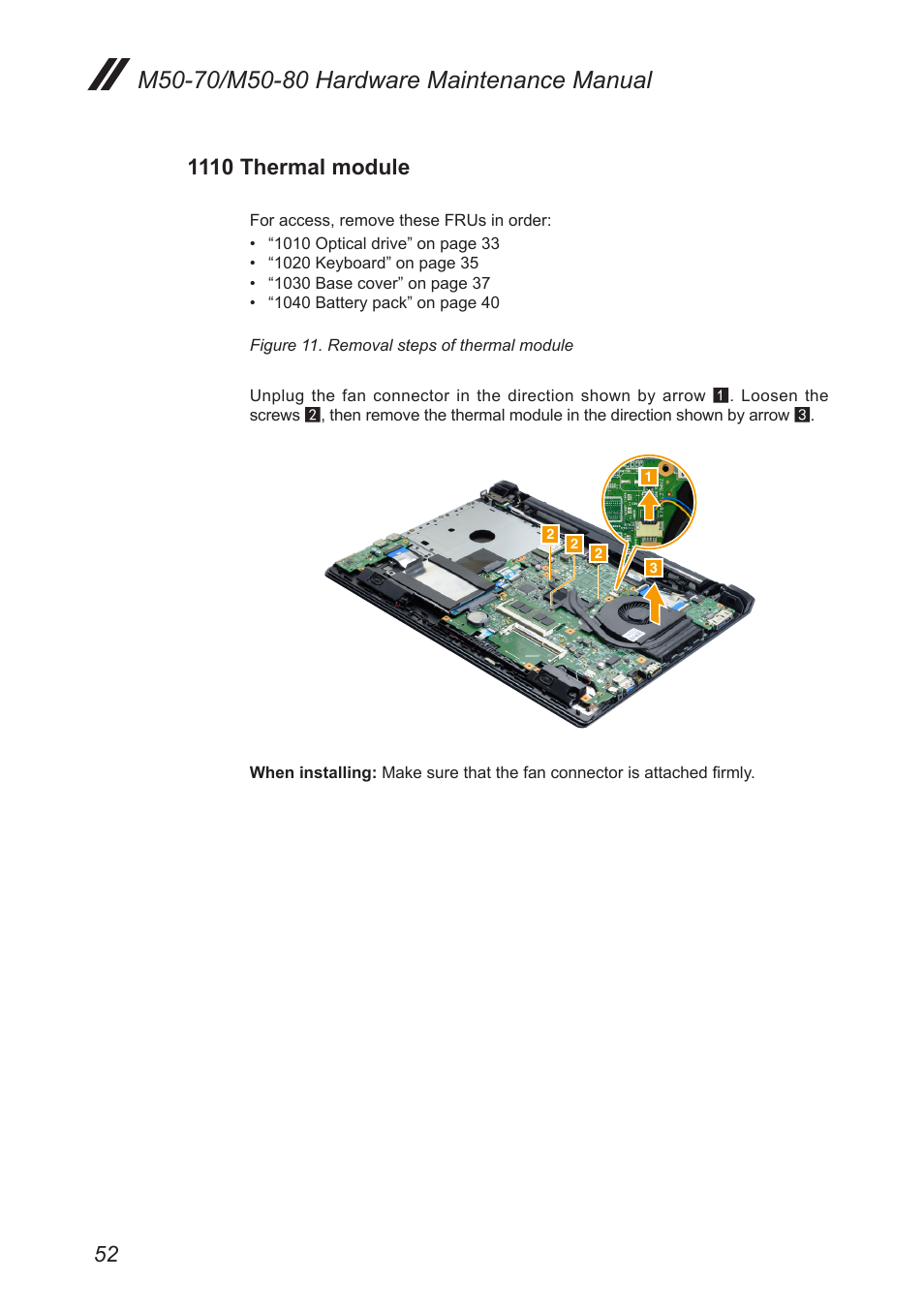 1110 thermal module | Lenovo M50-70 Notebook User Manual | Page 56 / 89