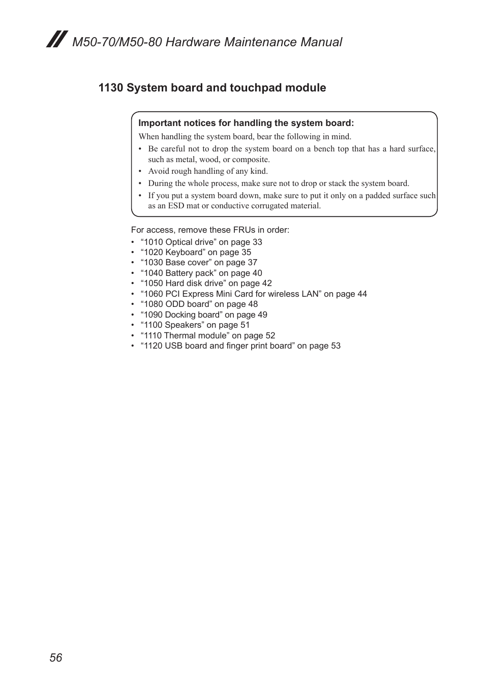 1130 system board and touchpad module | Lenovo M50-70 Notebook User Manual | Page 60 / 89
