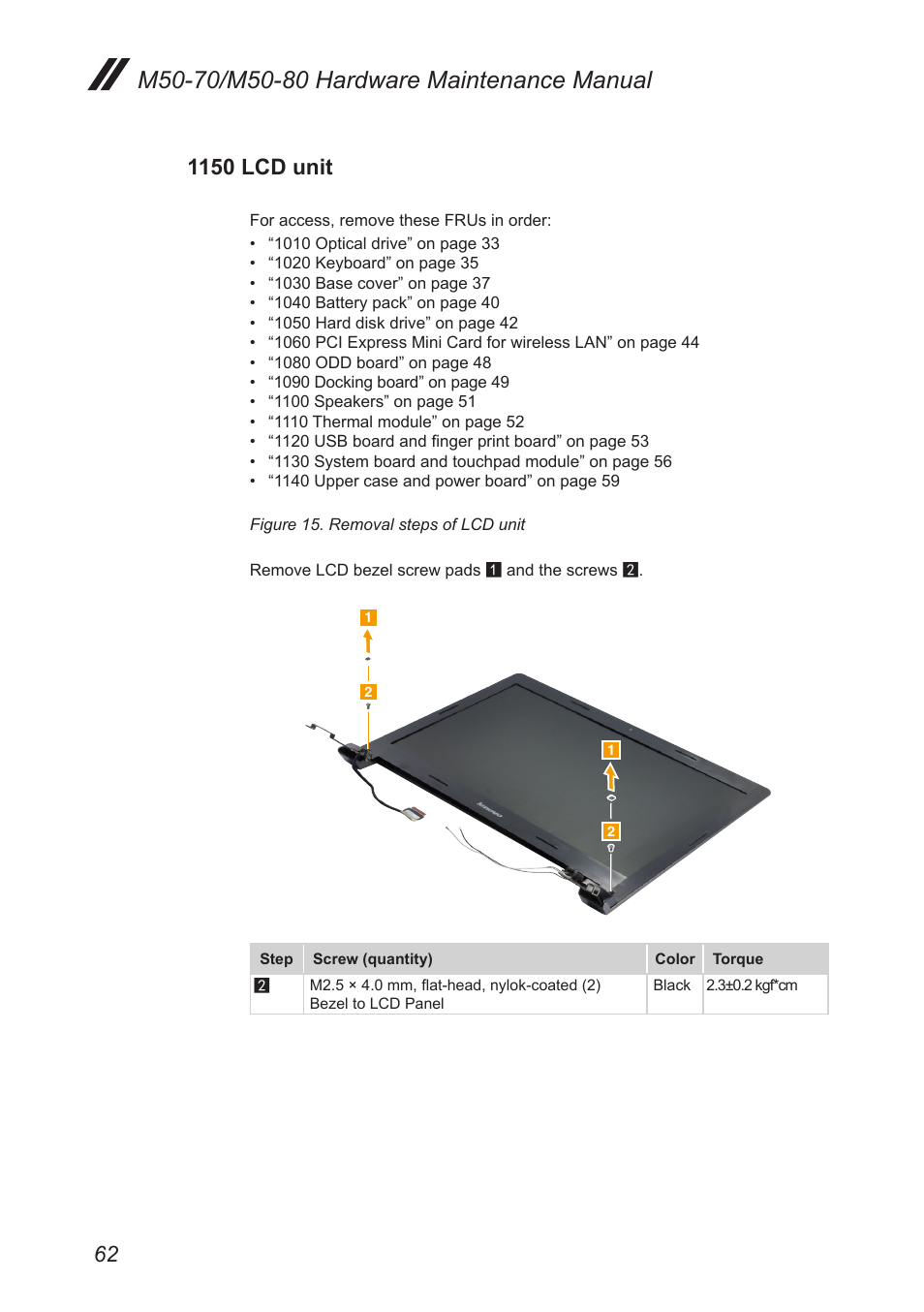 1150 lcd unit | Lenovo M50-70 Notebook User Manual | Page 66 / 89