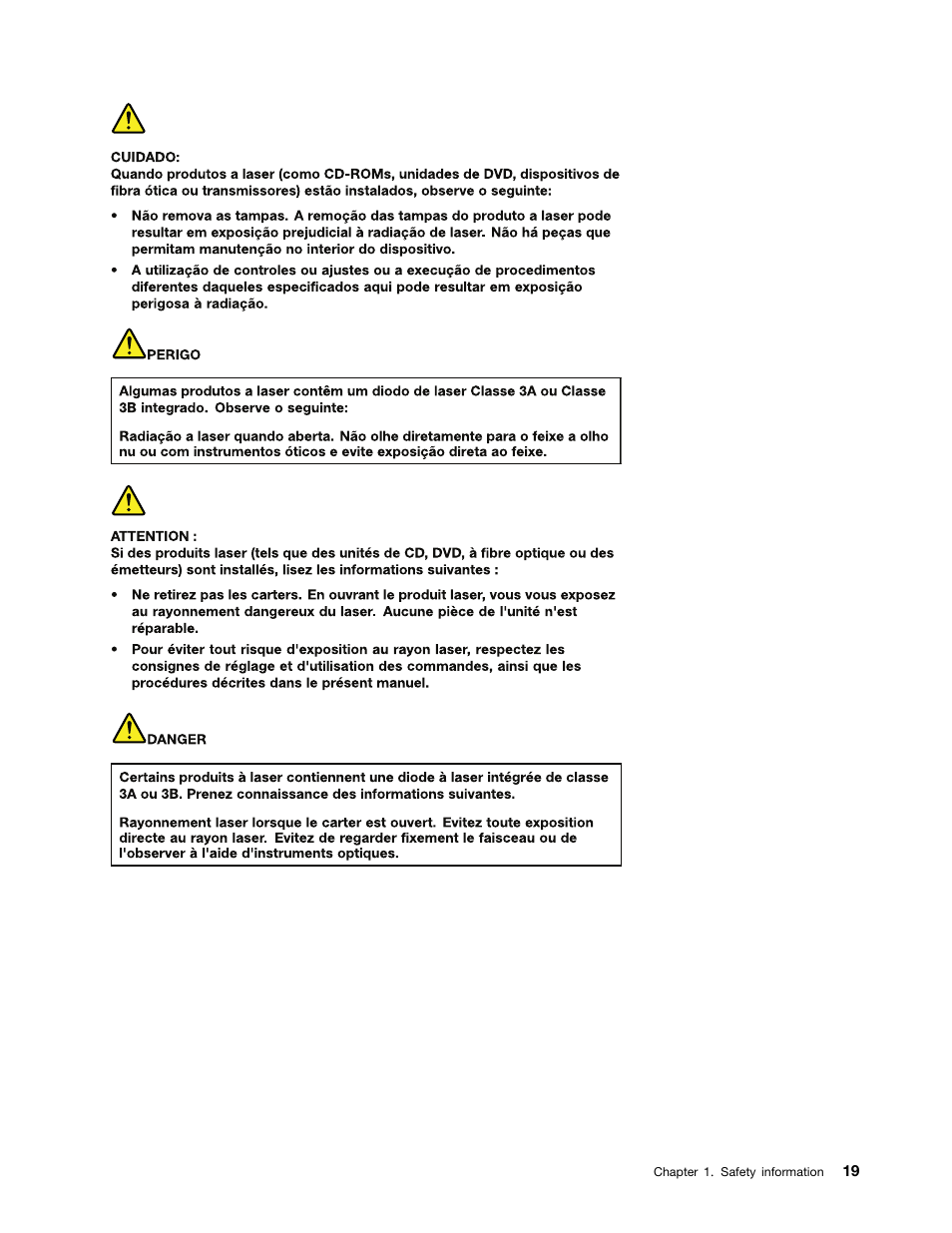 Brazilian portuguese, French | Lenovo B430 Notebook User Manual | Page 25 / 106