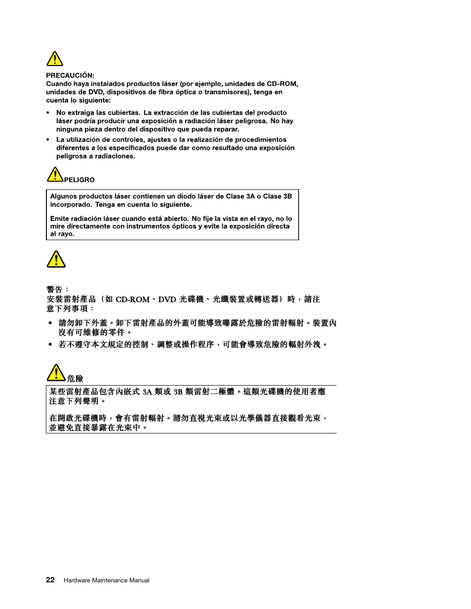 Spanish, Traditional chinese | Lenovo B430 Notebook User Manual | Page 28 / 106