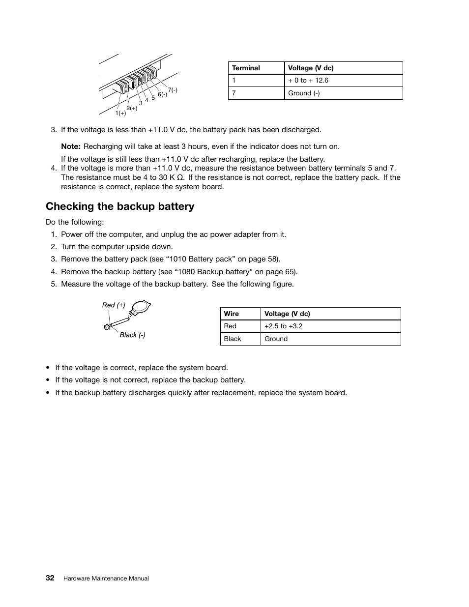 Checking the backup battery | Lenovo B430 Notebook User Manual | Page 38 / 106