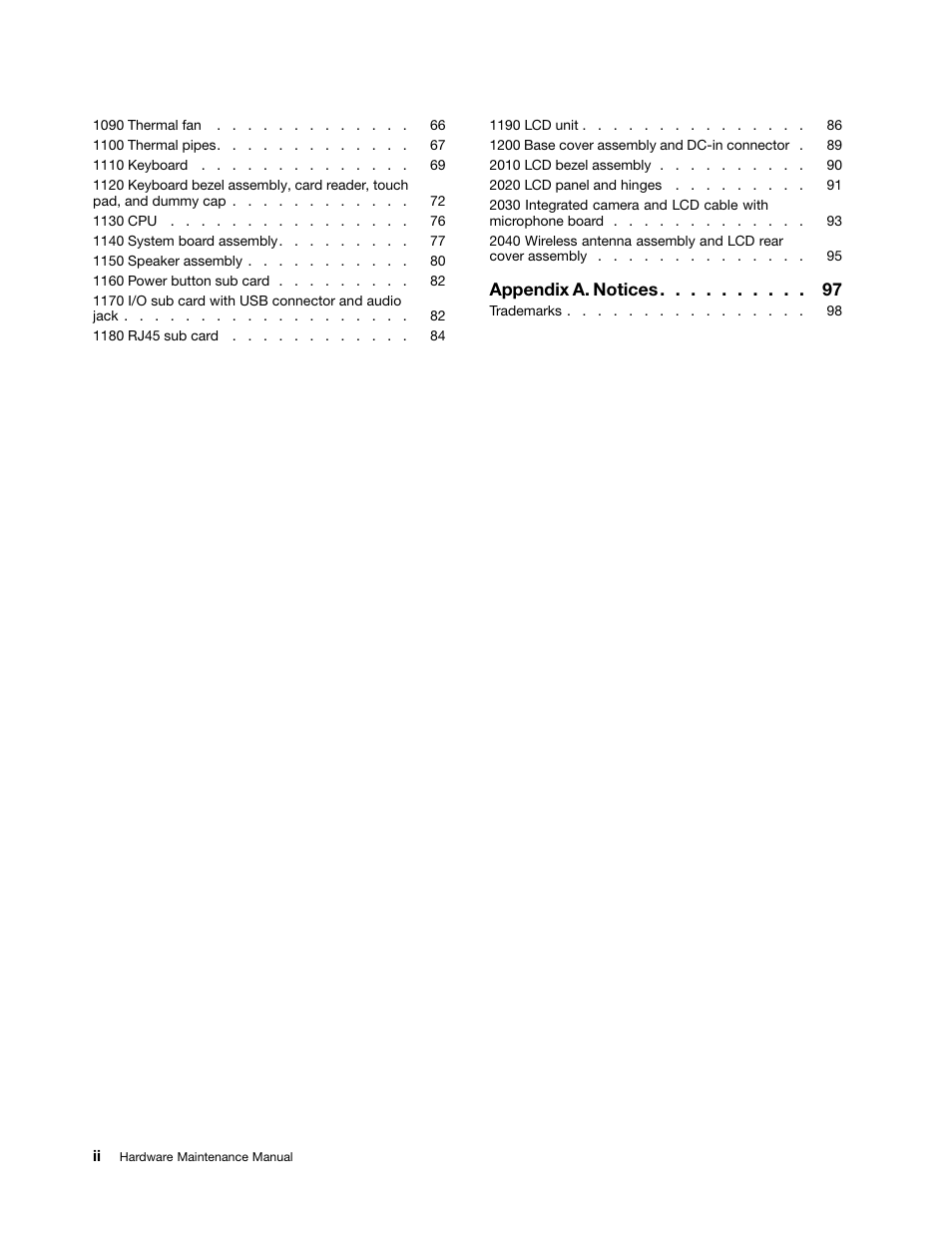 Appendix a. notices | Lenovo B430 Notebook User Manual | Page 4 / 106
