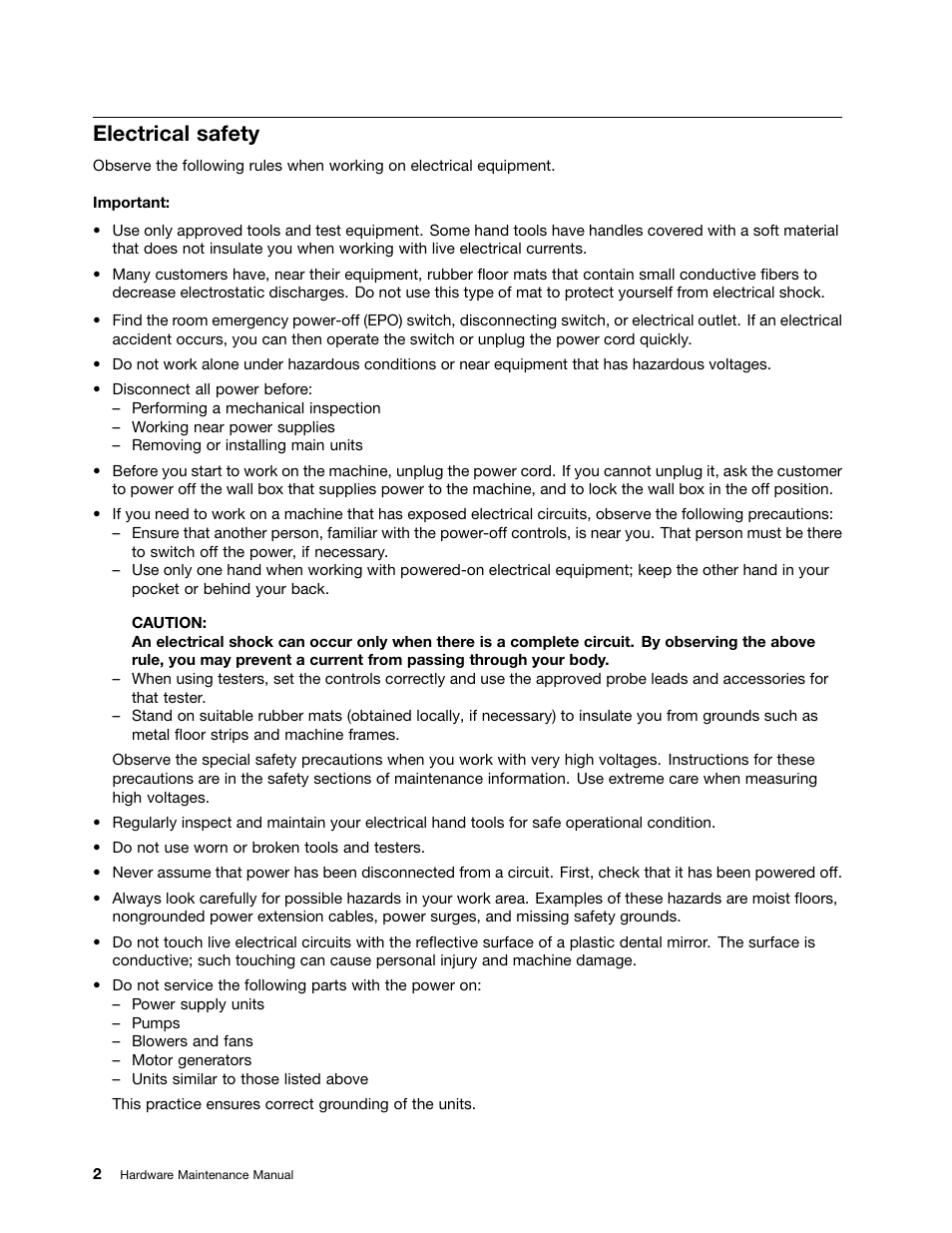 Electrical safety | Lenovo B430 Notebook User Manual | Page 8 / 106