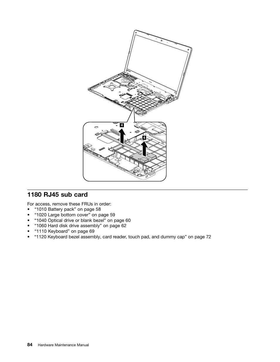 1180 rj45 sub card | Lenovo B430 Notebook User Manual | Page 90 / 106