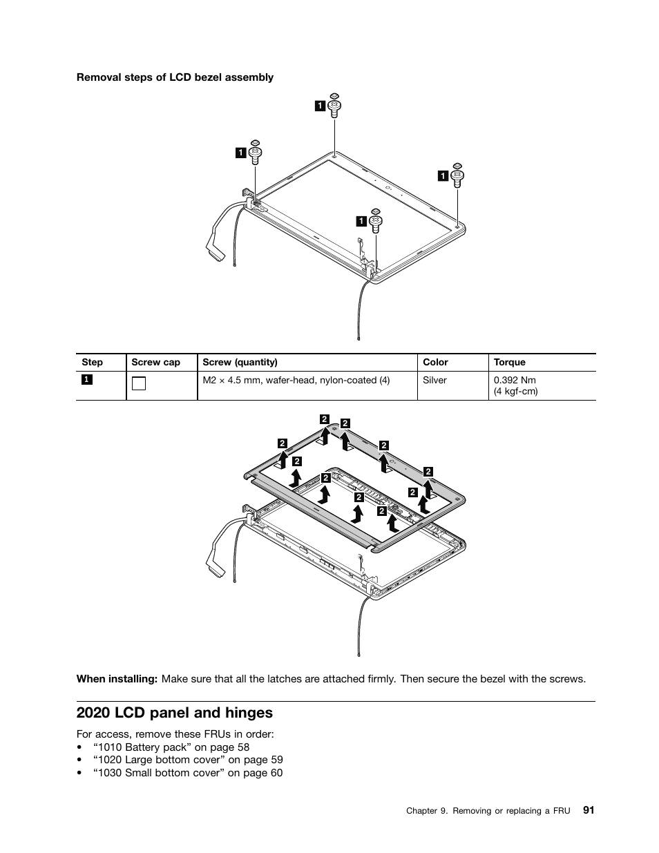 2020 lcd panel and hinges | Lenovo B430 Notebook User Manual | Page 97 / 106