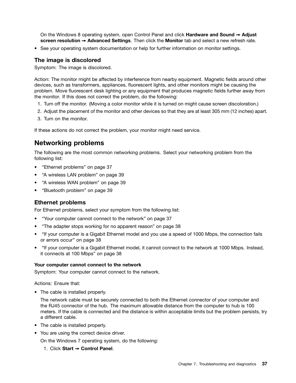 Networking problems | Lenovo M4350 Desktop User Manual | Page 47 / 70