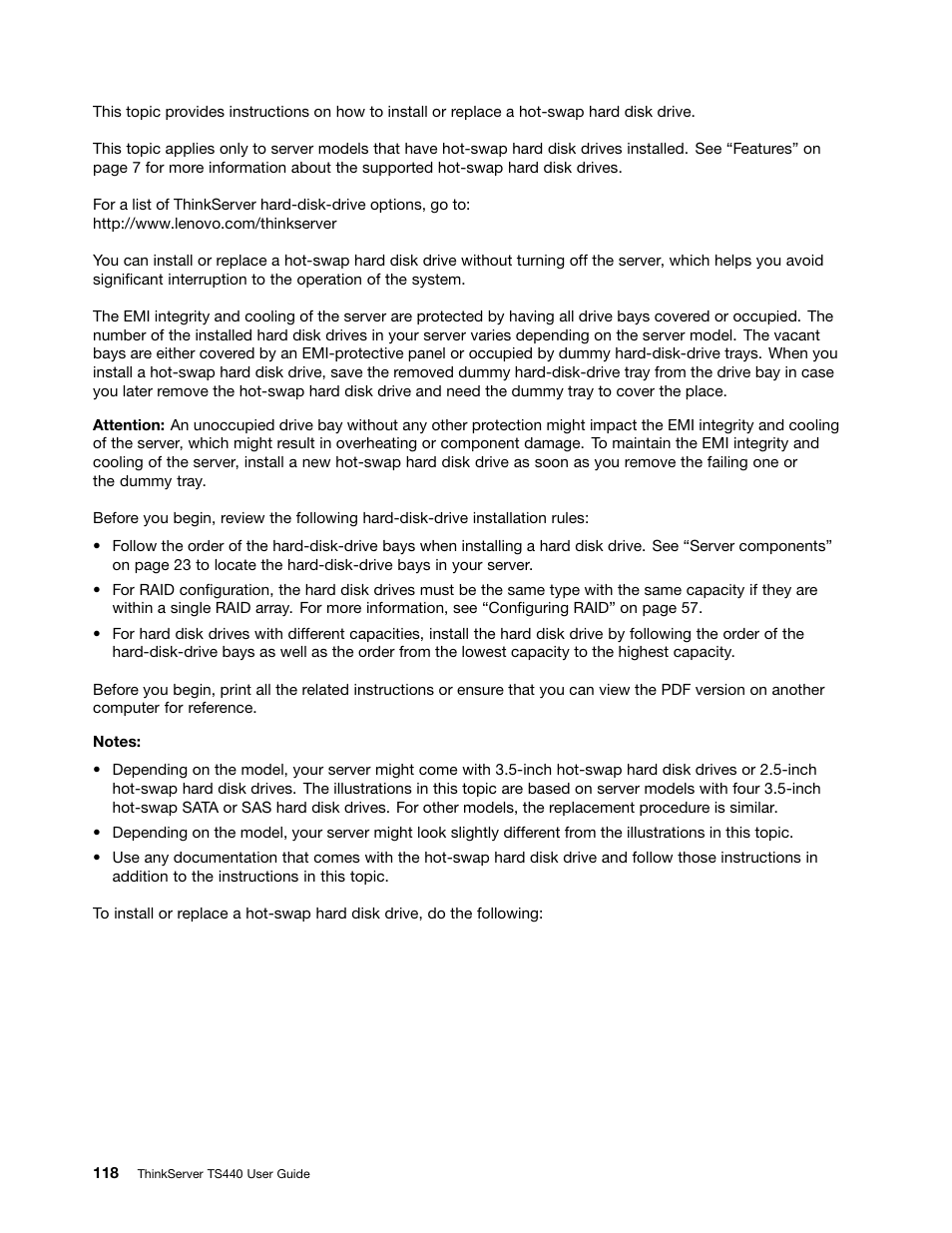 Lenovo ThinkServer TS440 User Manual | Page 130 / 196