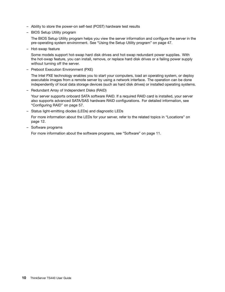 Lenovo ThinkServer TS440 User Manual | Page 22 / 196