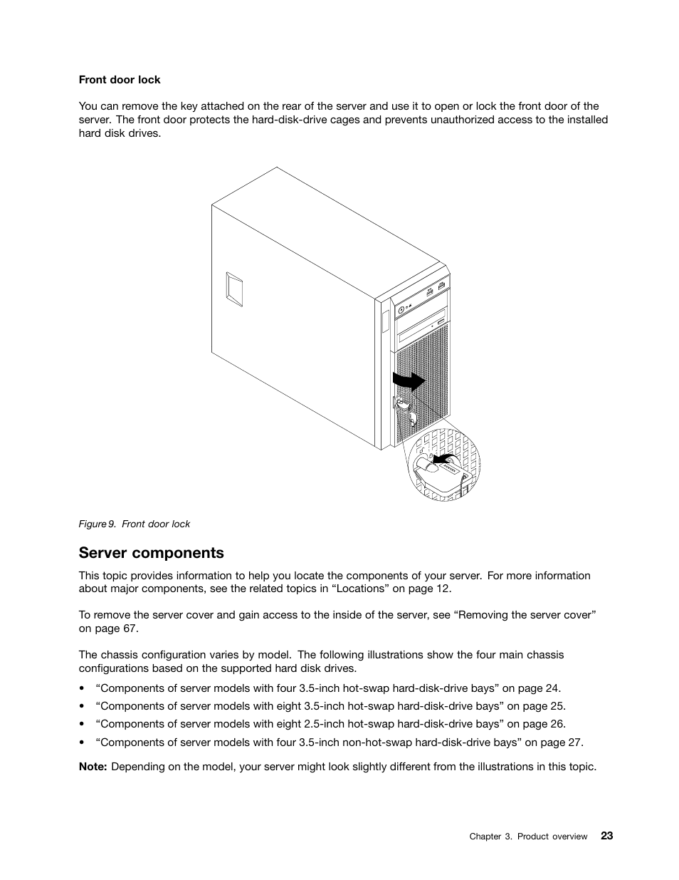 Server components | Lenovo ThinkServer TS440 User Manual | Page 35 / 196