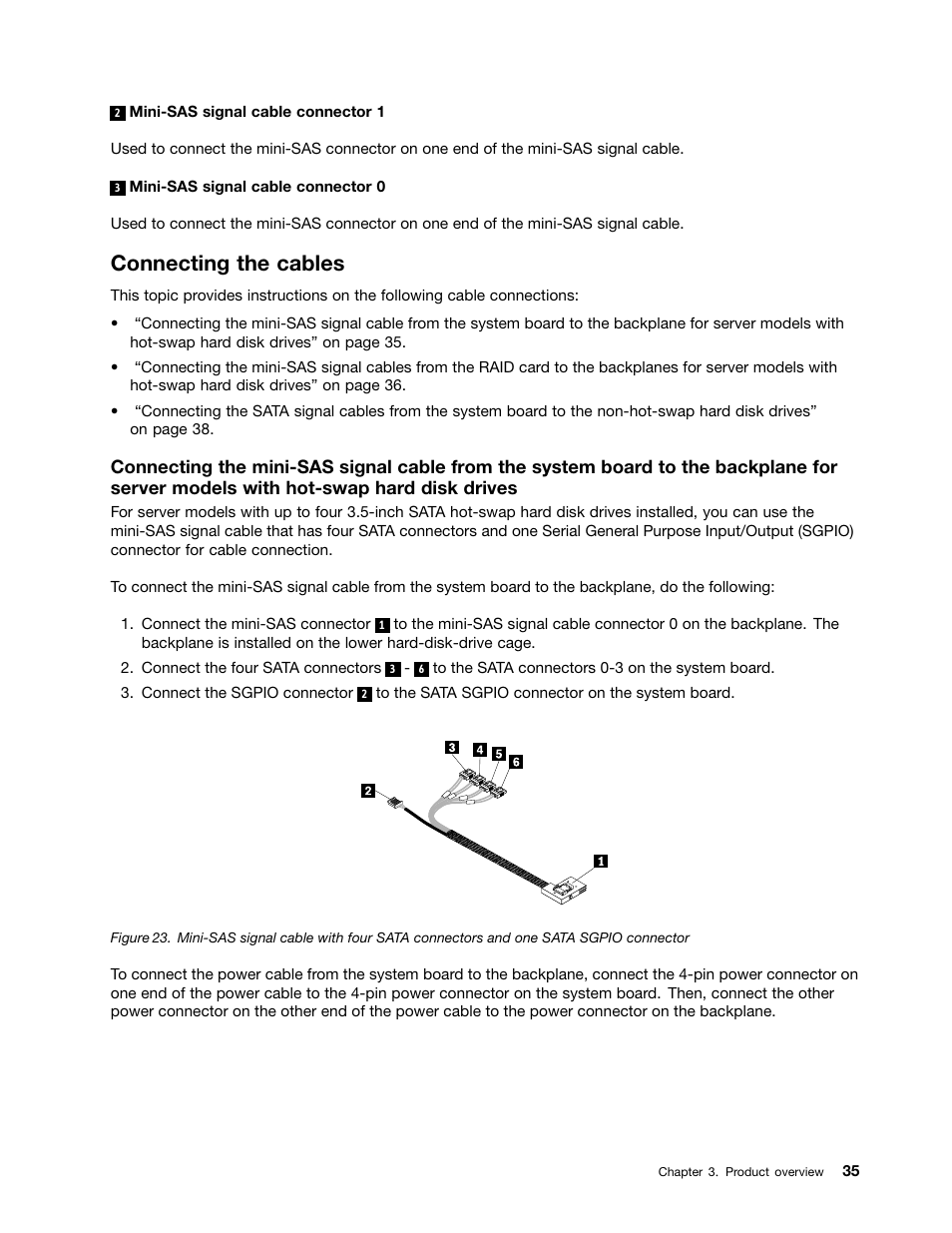 Connecting the cables | Lenovo ThinkServer TS440 User Manual | Page 47 / 196