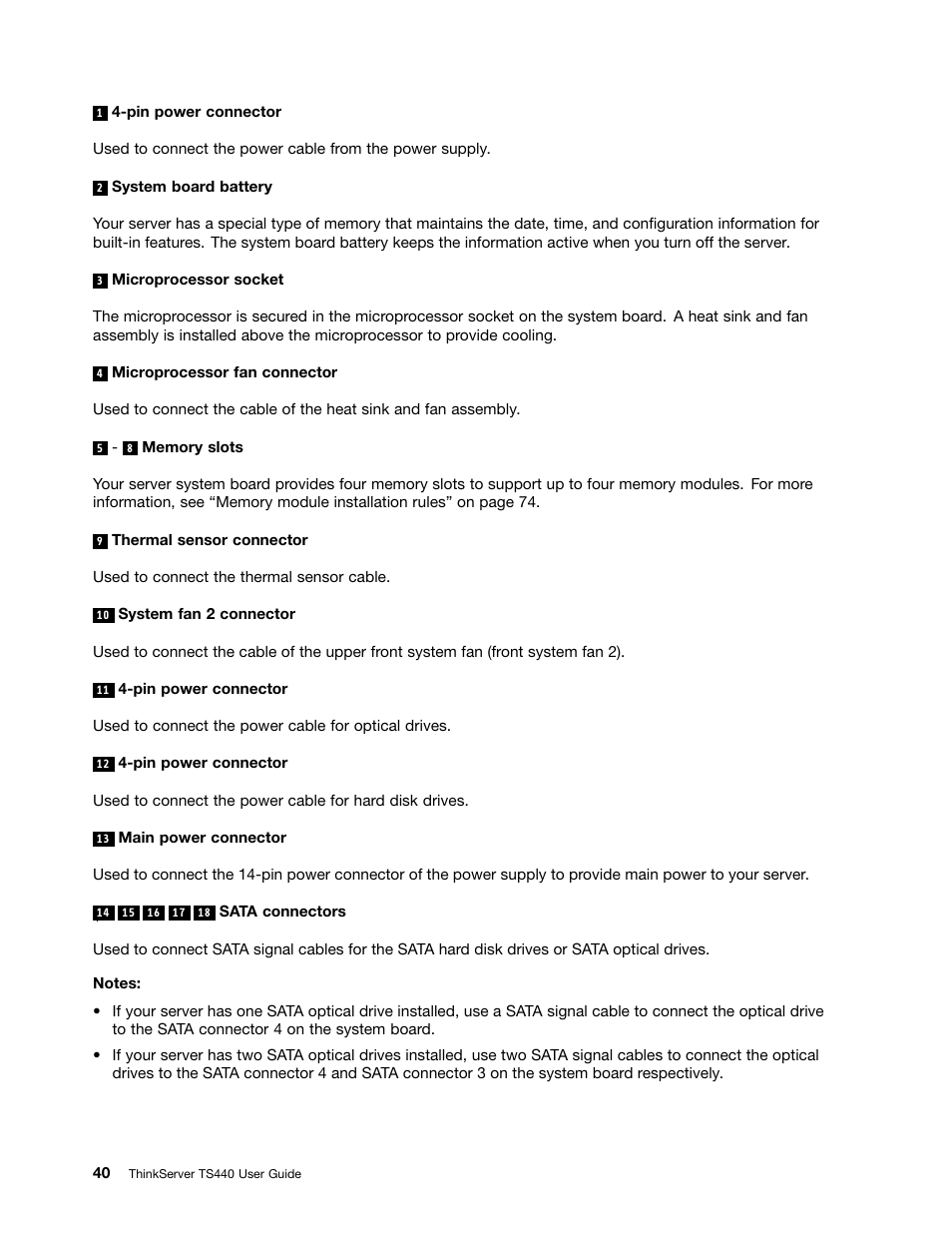 Lenovo ThinkServer TS440 User Manual | Page 52 / 196