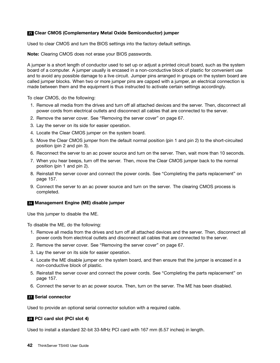 Lenovo ThinkServer TS440 User Manual | Page 54 / 196