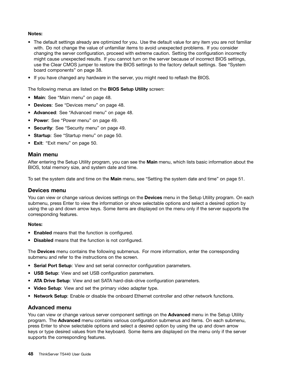 Lenovo ThinkServer TS440 User Manual | Page 60 / 196